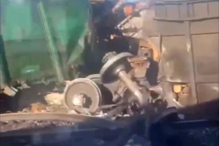 Атака беспилотника на грузовой поезд под Волгоградом