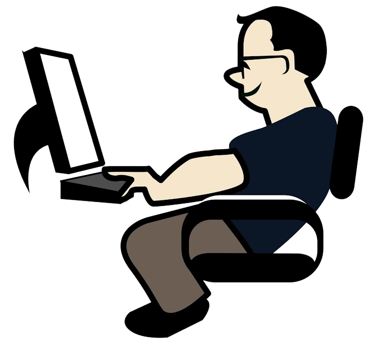 Coding computer computer user royalty free vector graphic. free for use & download
