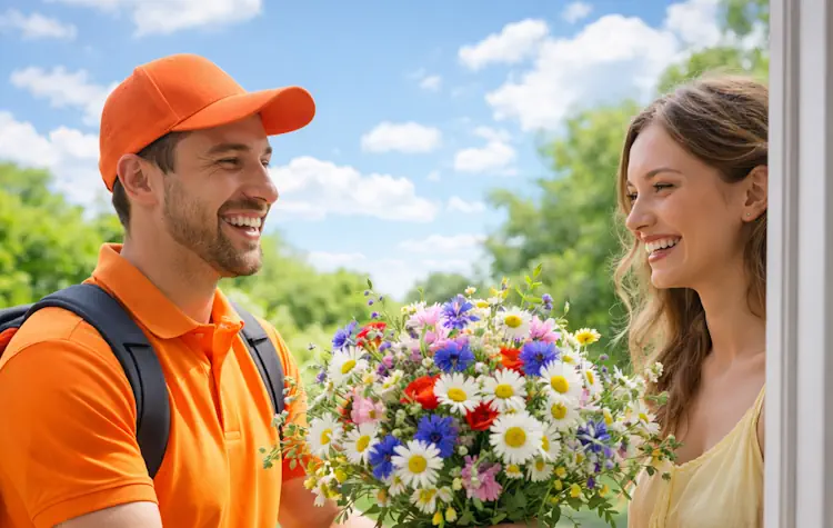 Доставка цветов на летнем пороге